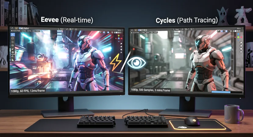 Real-time Speed (Eevee) vs High-Quality Realism (Cycles): Complete Blender Renderer Comparison