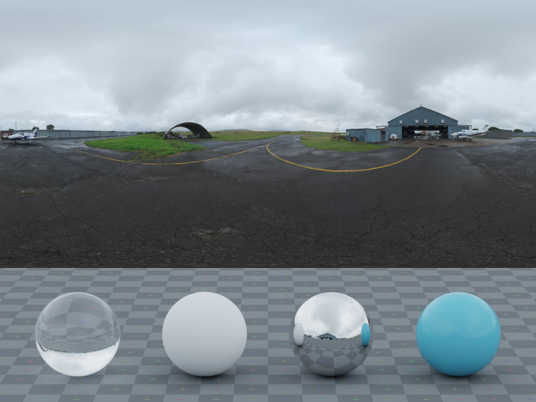 Hanger Exterior Cloudy