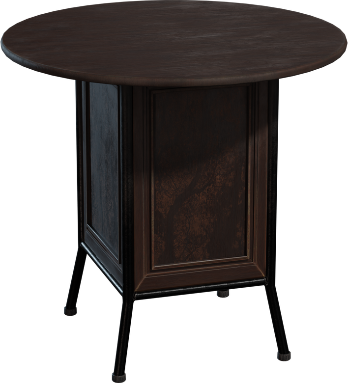 Round Wooden Table 02