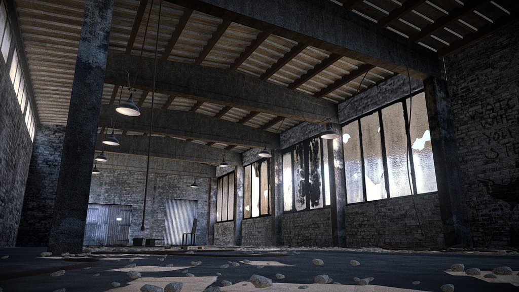 Abandoned Warehouse - Interior Scene