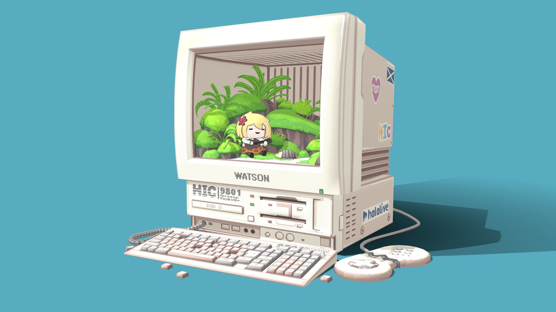 Smol Ame in an Upcycled Terrarium [HololiveEn]