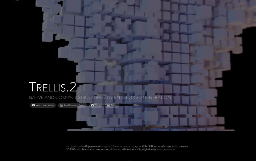 Microsoft’s Trellis 2 (TRELLIS.2) Converts 2D Images to 3D Assets – High-Quality 3D Modeling
