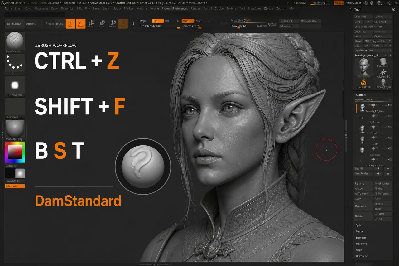 The Ultimate ZBrush Shortcut Reference Guide