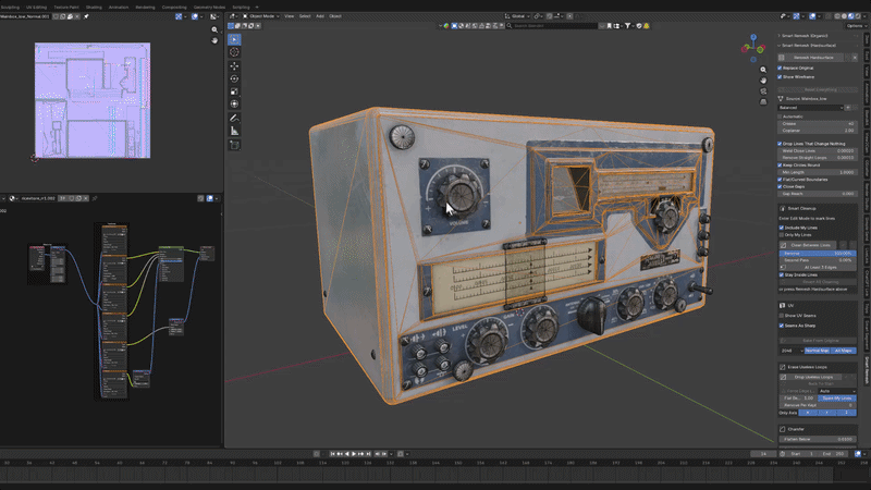 Organic (left) vs hard-surface (right) asset comparison — tool selection concept